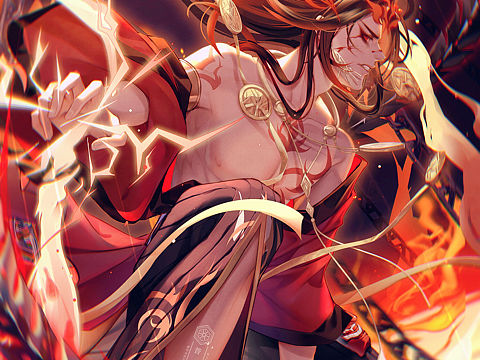 阴阳师阿修罗同人插图～