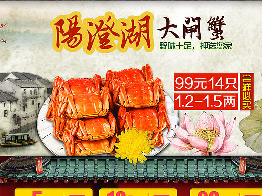 电商首页大闸蟹（个人主页-ZMTU3MTc0NDA=） - 信息图表 - 站酷设计师一个小孩在长大原创素材 - 站酷ZCOOL