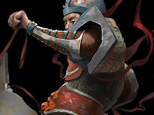 大一下学期的新画《神将》