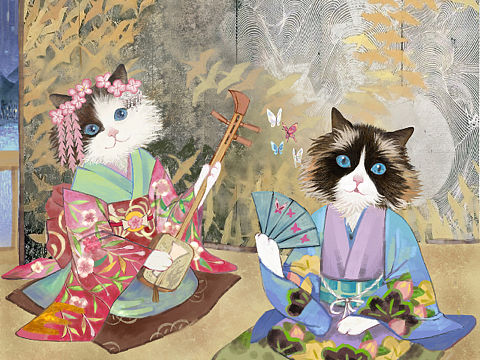 浮世绘猫猫插图