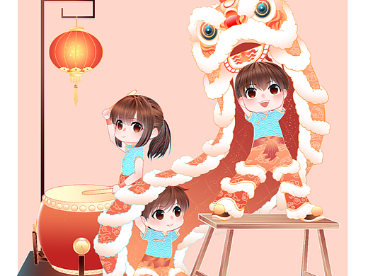 元宵节舞狮