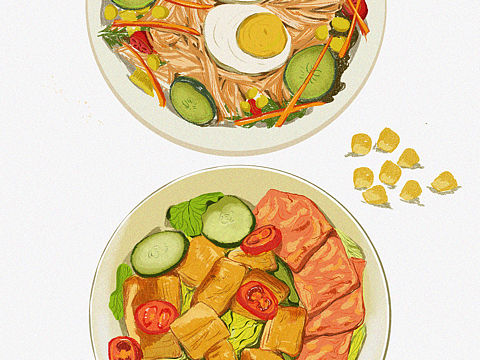 食物，插画