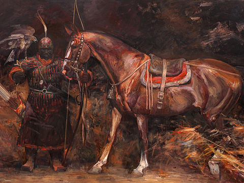 油画作品《汉风》