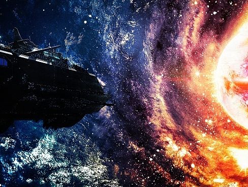 星空和宇宙飞船