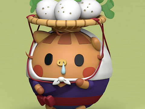 ioo studio合作动森角色糖圆滚滚系列3d展示（个人主页-ZNDY2NTc2MDg=） - 动画/影视 - 站酷设计师煎蛋的朋友原创素材 - 站酷ZCOOL