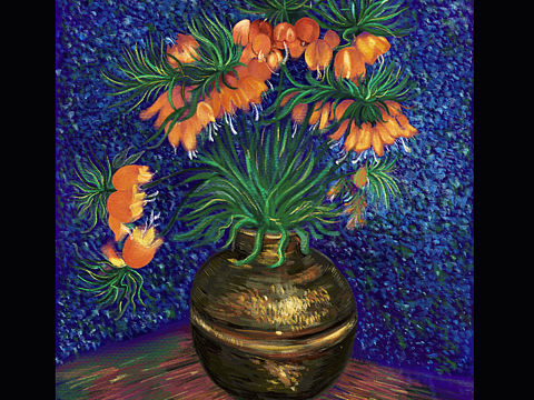 梵高（铜花瓶上的皇冠贝母）