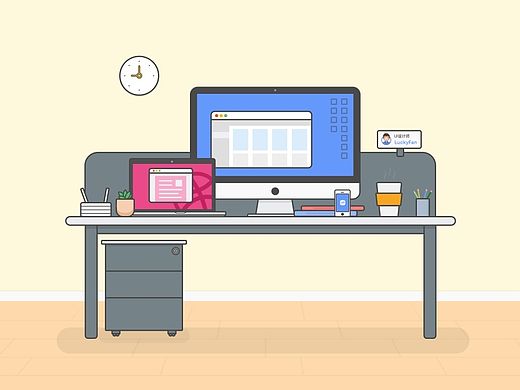 盒饭君的工作桌