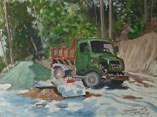 春彩泥頭車（個人主頁-ZNDI0NDcwMDg=） - 繪畫 - 站酷設(shè)計師wulongtea原創(chuàng)素材 - 站酷ZCOOL