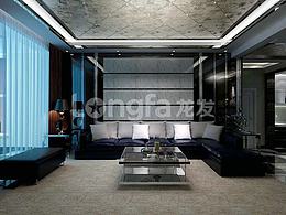 藏龍福地200平小區(qū)后現(xiàn)代風(fēng)格四室兩廳裝修設(shè)計(jì)案例