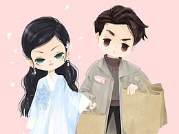 司藤Q版人物插画