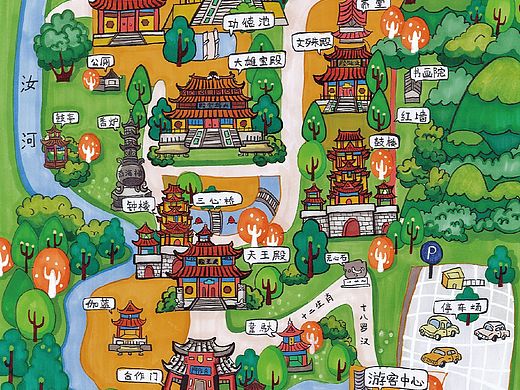 南海禅寺系列插画