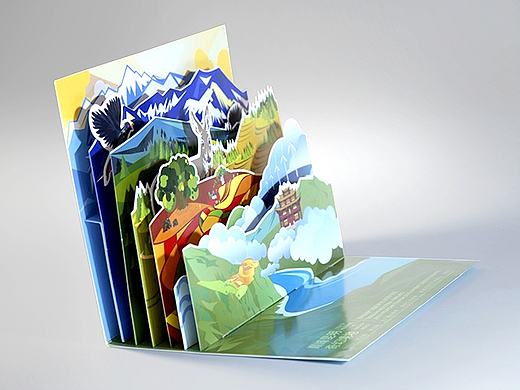 轿子山风景区立体卡片