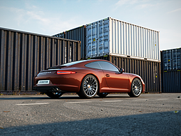 保时捷汽车渲染