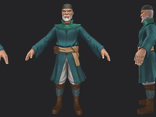 之前做的次世代项目《阿拉丁》里的角色