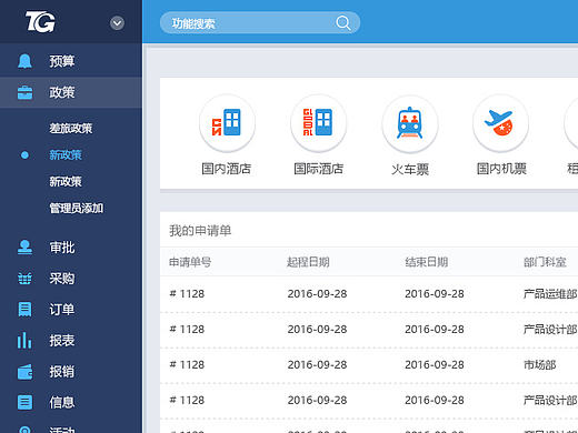 系统后台界面