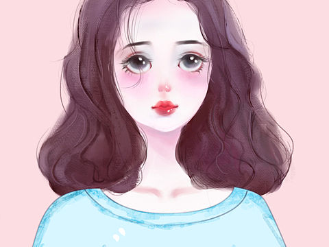 水彩人物插画头像