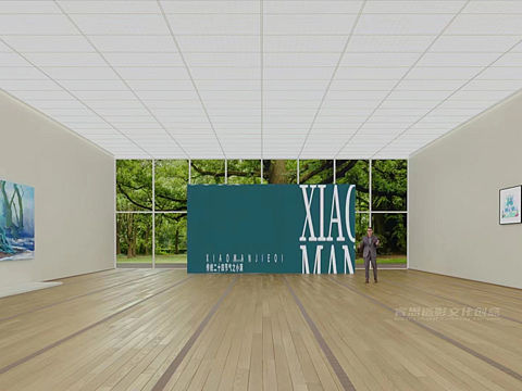 虚拟场景案例-美术馆虚拟演播厅设计