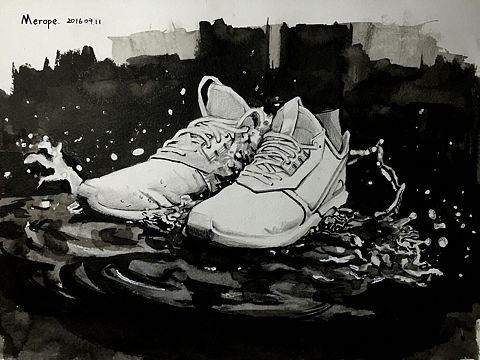 水/鞋（个人主页-ZMTgyNDA3OTY=） - 创作习作 - 站酷设计师lanxiao蓝晓原创素材 - 站酷ZCOOL