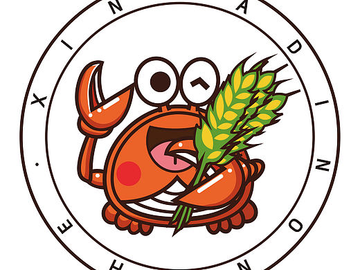 一家卖稻田蟹的logo