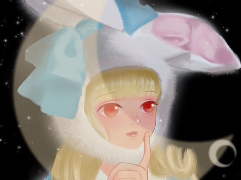 黑暗的兔子-插画练习（个人主页-ZNDI0MjYwODQ=） - 创作习作 - 站酷设计师月牙骨子大老张原创素材 - 站酷ZCOOL