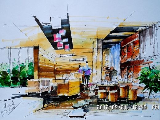 馬克筆手繪表達(dá)（個(gè)人主頁(yè)-ZMTM0MjQ5Mjg=） - 家裝設(shè)計(jì) - 站酷設(shè)計(jì)師雙韌縱橫設(shè)計(jì)原創(chuàng)素材 - 站酷ZCOOL