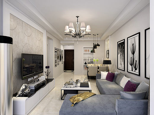 【石家庄阳光力天装饰】城南春天现代风格装修效果图