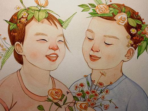 手绘水彩练习（个人主页-ZNDE0MDkwNjQ=） - 儿童插画 - 站酷设计师冯三小姐姐原创素材 - 站酷ZCOOL