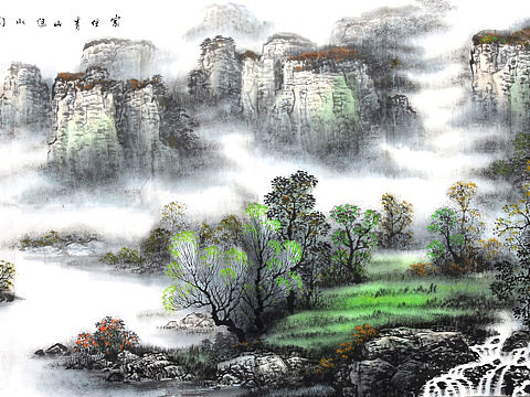 赵书茂国画山水画作品欣赏