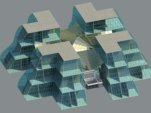 建筑门诊楼漫游视频