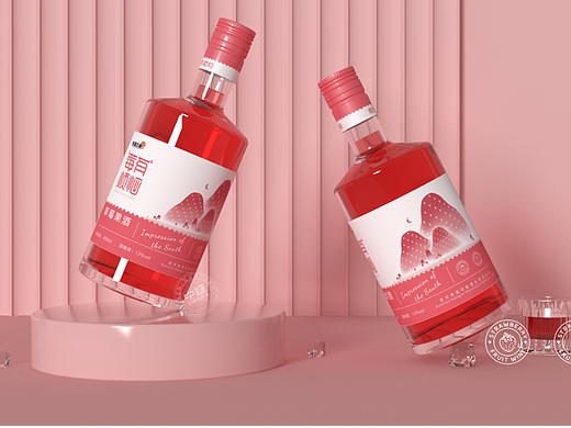 草莓｜蜜桃｜荔枝 果酒包装设计×中廷品牌设计