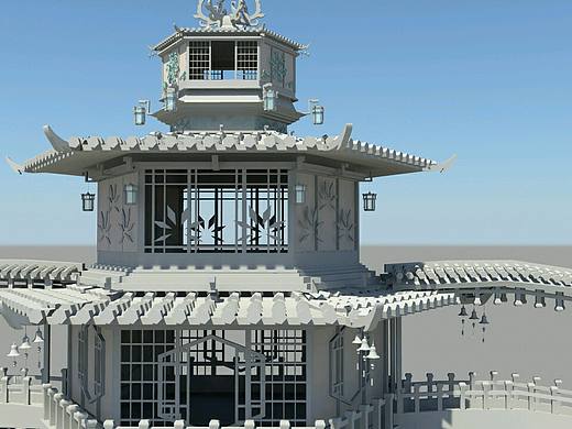 秦时明月 空山鸟语 雀阁 建模
