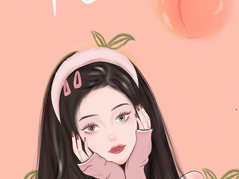 水果系列女孩儿：水蜜桃