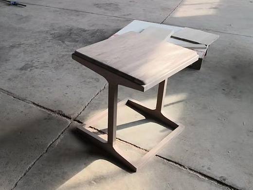 胡桃木边几简约现代