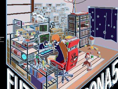 像素风女神异闻录5同人海报练习[billd凌乱]