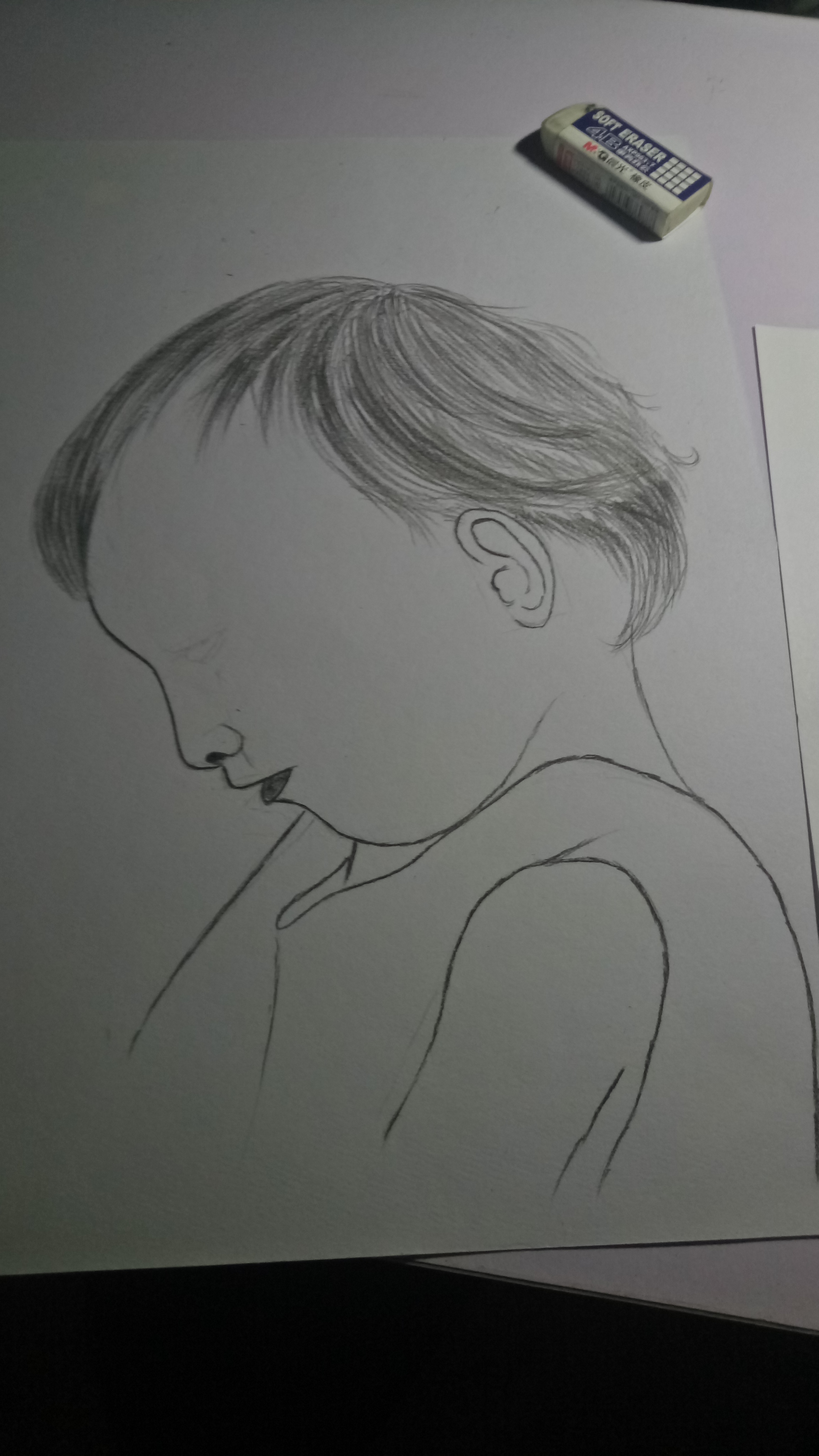 写实素描婴儿|纯艺术|素描|李程ART - 原创作品 - 站酷 (ZCOOL)
