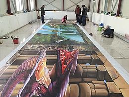 广州手绘3D立体画之【埃及国度】制作展示