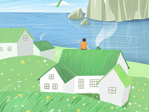 是面朝大海春暖花开的四月么[z加油]（个人主页-ZNDQyNDc0NDQ=） - 商业插画 - 站酷设计师画画的远近原创素材 - 站酷ZCOOL