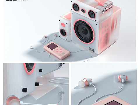 c4d音响渲染 oc练习