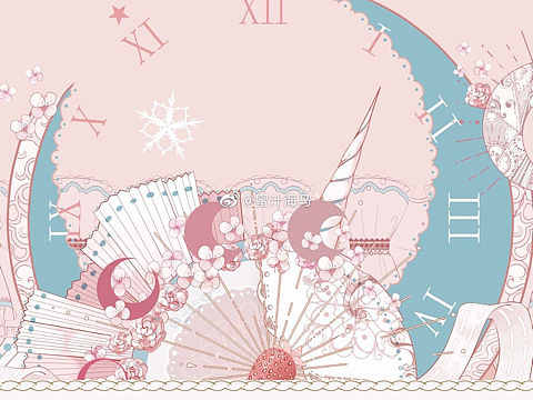 lolita柄图设计 《星月日 · 梦》— 南国幕蝶