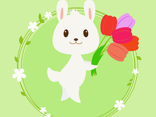 临摹小兔子插画