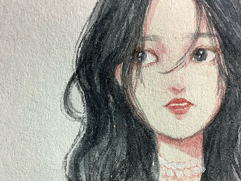 水彩头像 