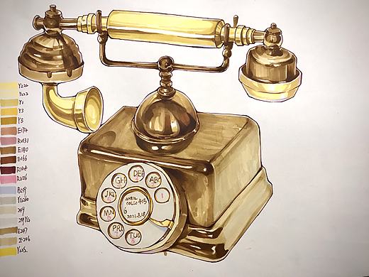 马克笔塑造 课堂示范 校考设计