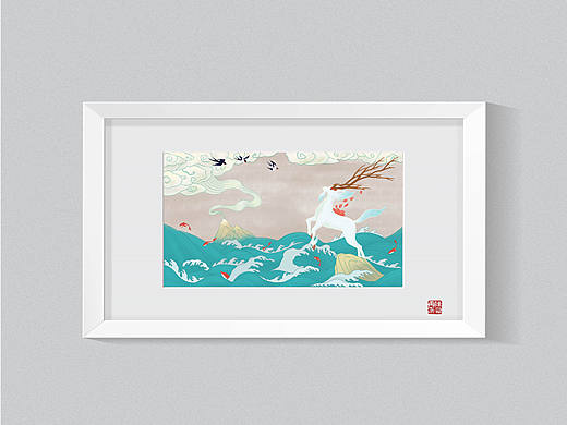 《中国神怪》系列插画作品——夫诸