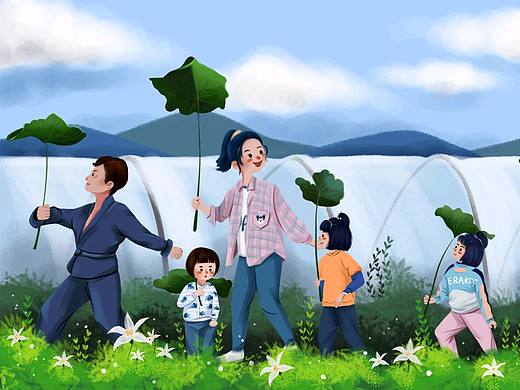 夏日插画（个人主页-ZNTQ2NzYzNDQ=） - 创作习作 - 站酷设计师思思插画原创素材 - 站酷ZCOOL