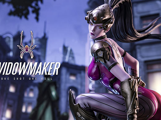 守望先锋黑百合gk雕像