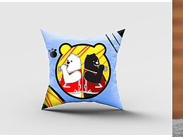 北極熊抱枕插畫設(shè)計