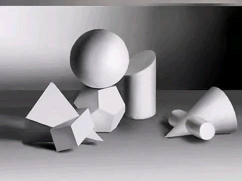 板绘-石膏几何体组合