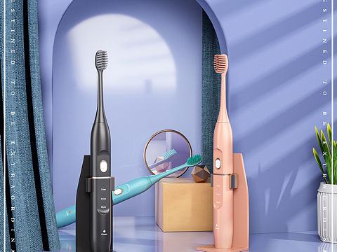 电动牙刷 产品渲染（个人主页-ZNTAwMTkyMzY=） - 产品 - 站酷设计师爱专研的波仔原创素材 - 站酷ZCOOL