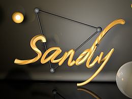 C4D建模黑金字体