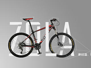 左拉碳纤维自行车概念海报